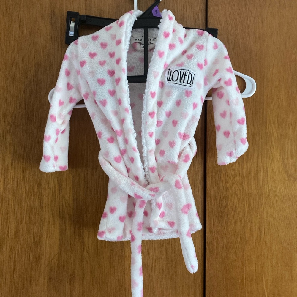 Rae Dunn Pink Heart Robe